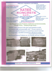 2015 PRECAST CONCRETE PRODUCTS BROCHURE - Wades Concrete LLC., dba